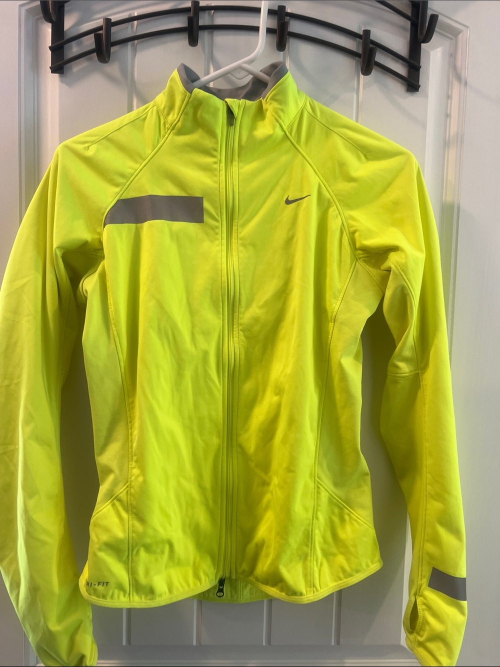 Nike Neon Yellow Reflective Dri-FIT Running Jacket